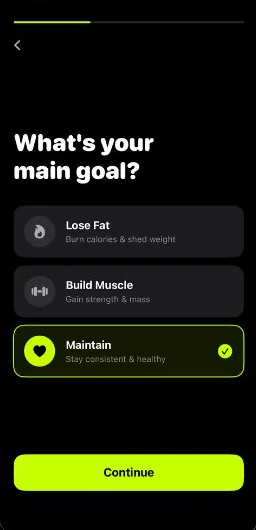 Choosing a main goal